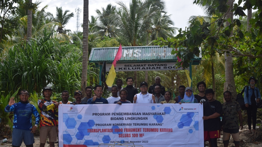 Peduli Lingkungan, Pertamina EP Rehabilitasi 1000m2 Terumbu Karang di Sorong