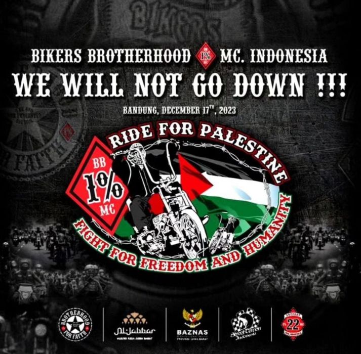 Riders Kota Bandung Bergerak Dukung Palestina