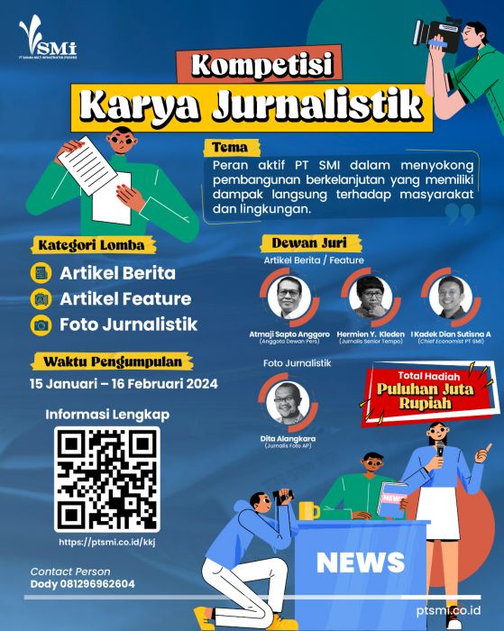 Sambut HUT ke-15, PT SMI Gelar Kompetisi Karya Jurnalistik