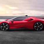 Ferrari sf90 stradale hybrid car side road most autocar cars powerful yet open